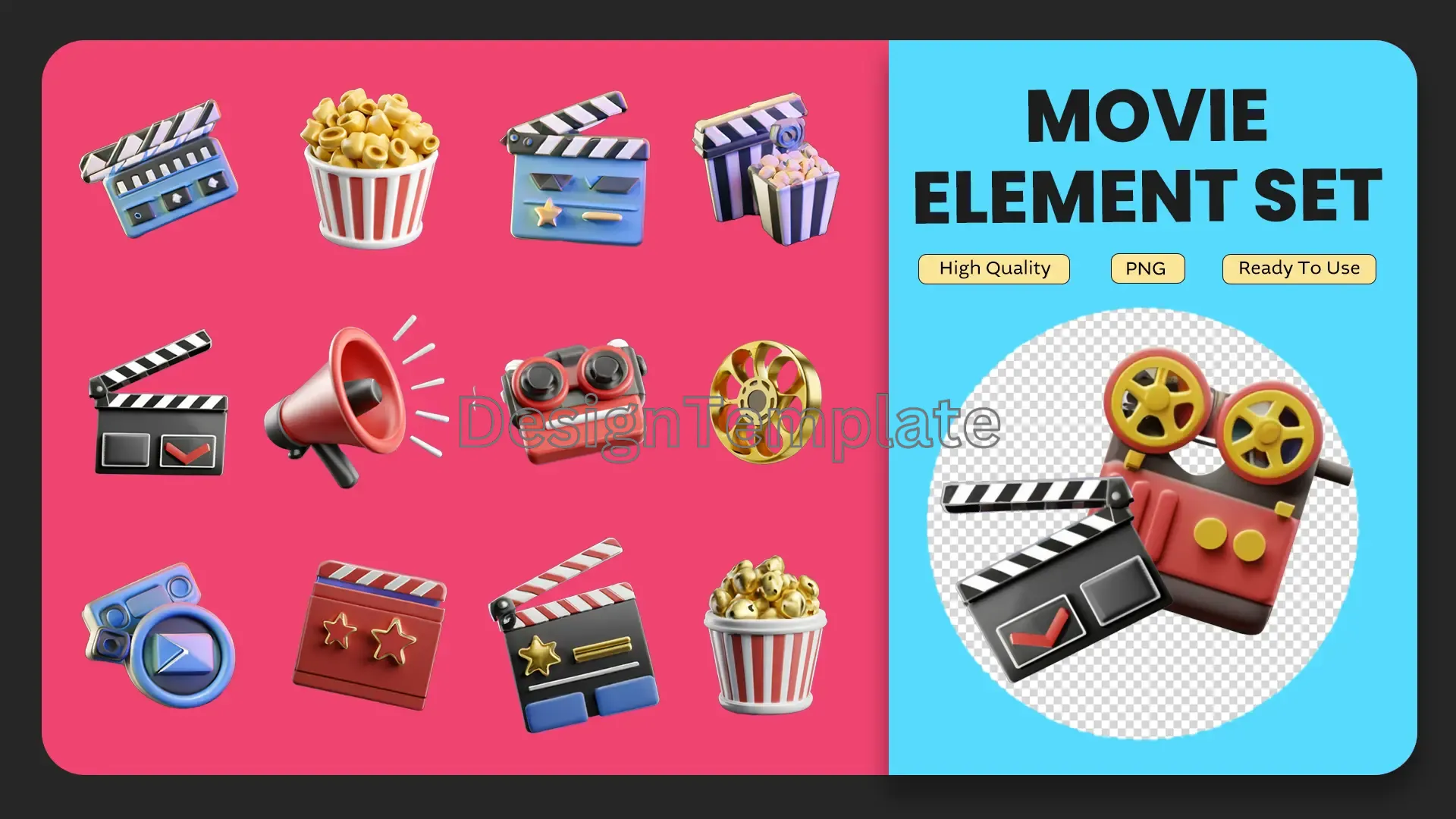 Filmmaking Graphics 3D Elements Pack image